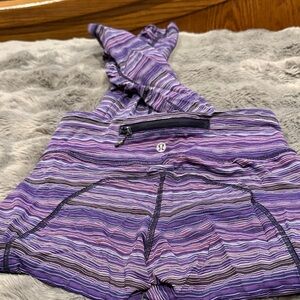 Lululemon Purple Striped leggings Like new